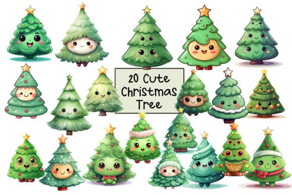 20 Cute Christmas Tree Clipart: Festive Illustrations