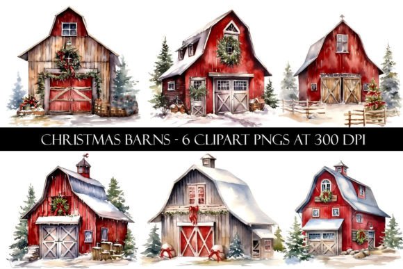 Christmas Barn Clipart: Rustic Illustrations Review