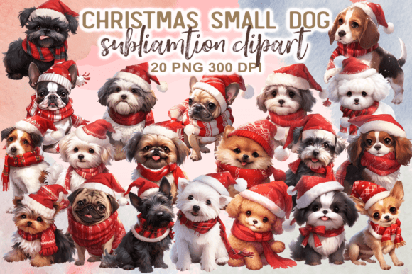 Christmas Small Dog Sublimation Clipart: Freebies Review