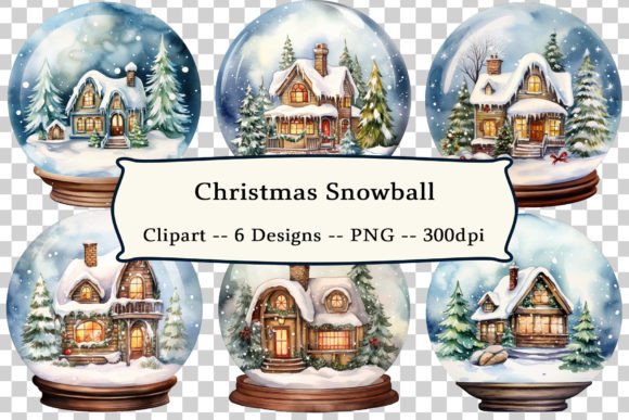 Christmas Snowball Clipart: Festive Illustrations for Crafters