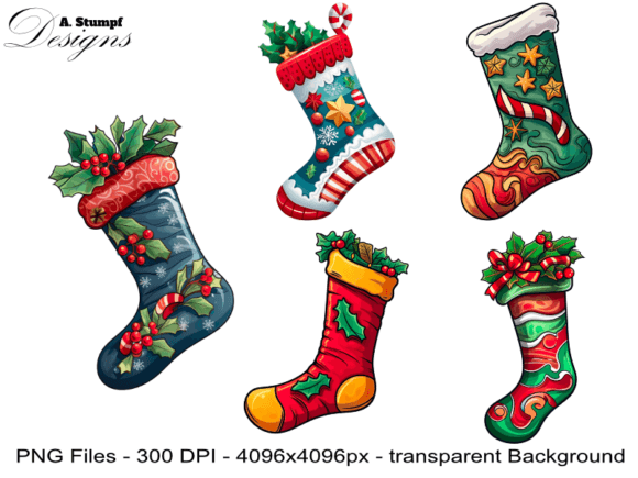 Christmas Sock Clip Art: A Designer's Review for Holiday Embroidery
