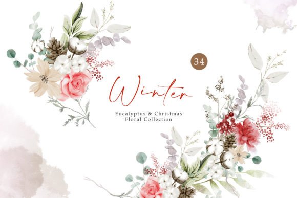 Eucalyptus Christmas Watercolor Clipart & Illustrations Review