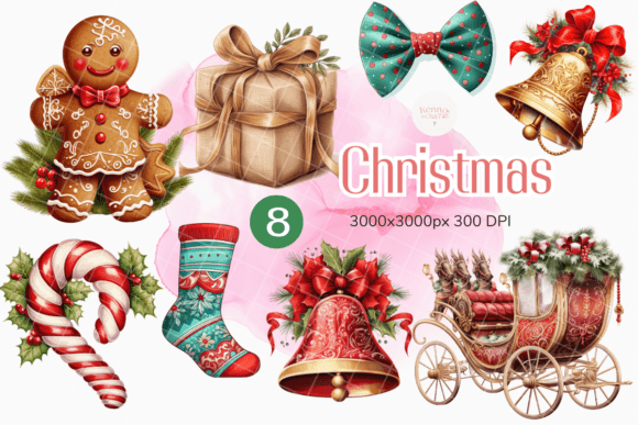 Magical Christmas Celebration: Festive Illustrations