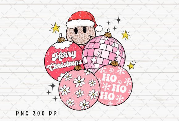 Retro Pink Christmas Ornaments: Illustrations Review
