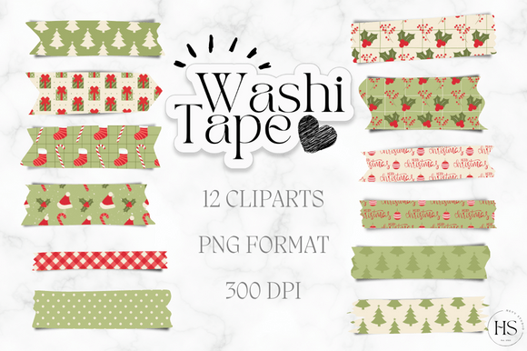 Review: 12 Red Retro Christmas Washi Tape Bundle