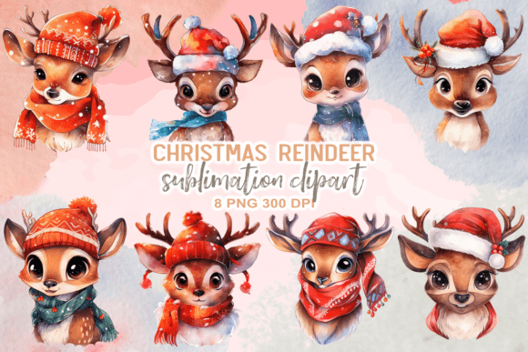 Reviewing Christmas Reindeer Sublimation Clipart for Stitching