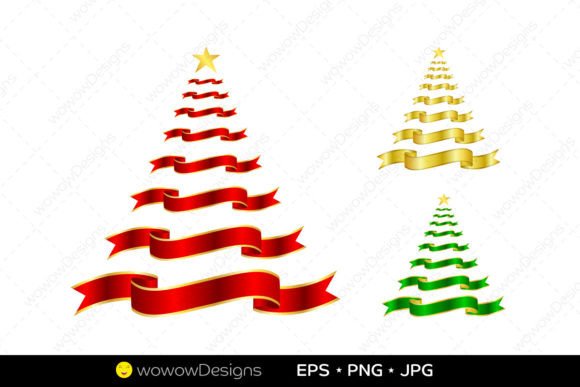 Ribbon Christmas Tree Illustrations Review