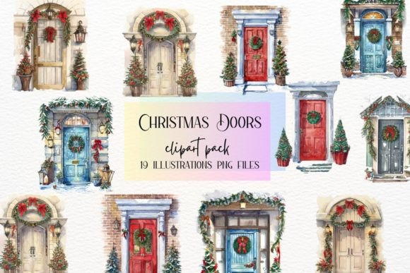 Watercolor Christmas Doors: Festive Illustrations Review